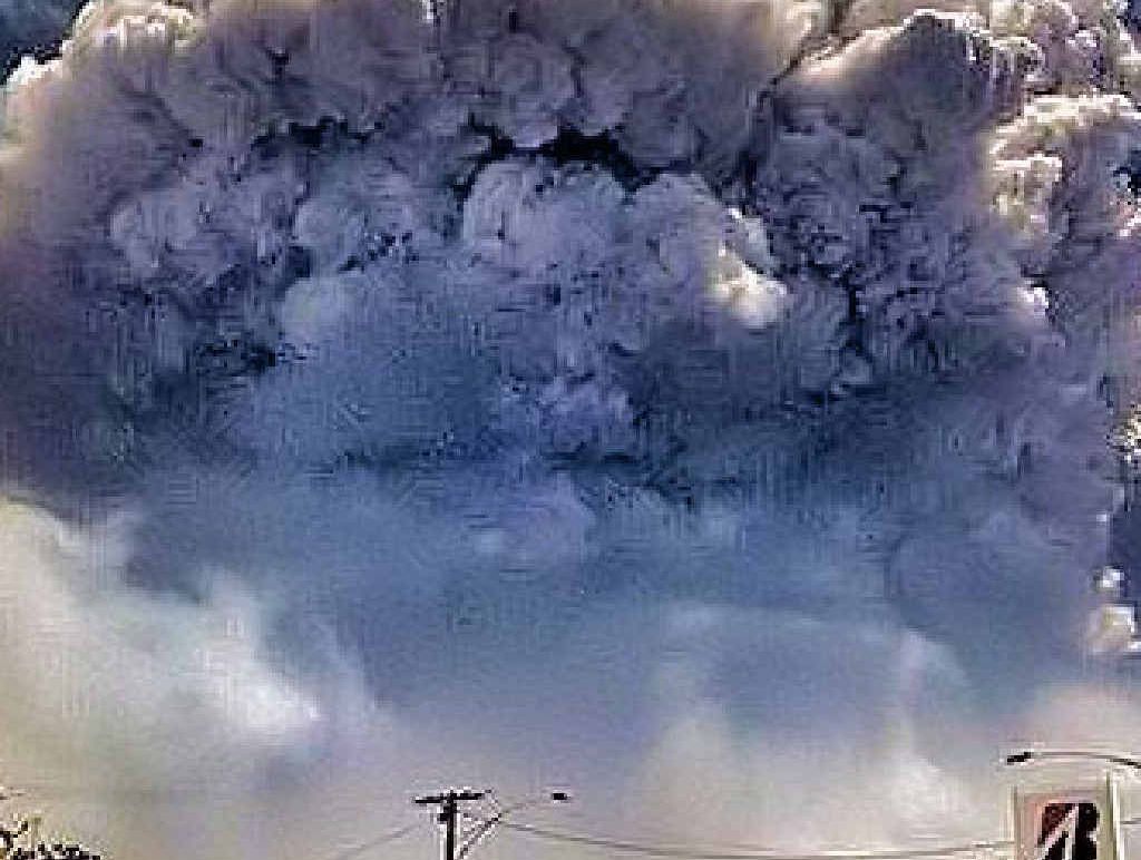 Pyrocumulonimbus cloud over Stawell on Friday.